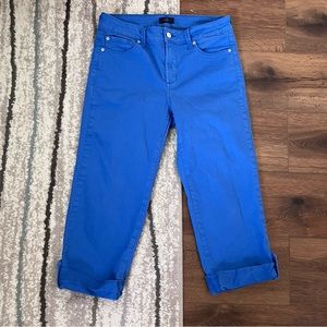 NYDJ royal blue cropped jeans, size 6